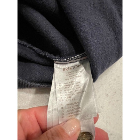 Brixton Size XL Womens Bowery Corduroy Button-Up Shirt Jacket Long Sleeve Navy - Picture 6 of 9